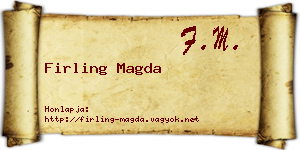 Firling Magda névjegykártya